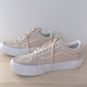 VANS Tan Nude Platform Women’s 8.5
